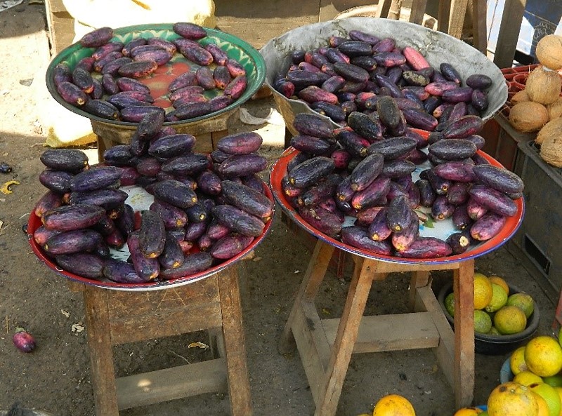 Figure 4. Dacryodes edulis (Safou) fruits on a market stall in Cameroon, © Roger Leakey